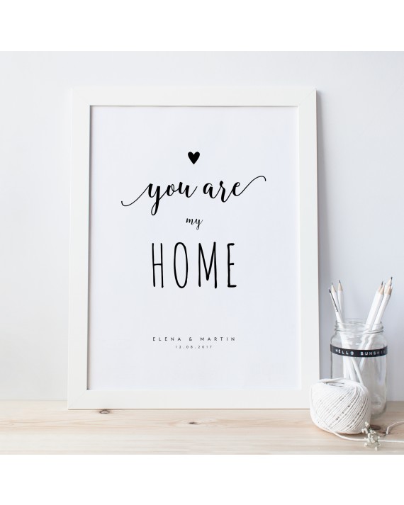 Zitat Poster "My Home"