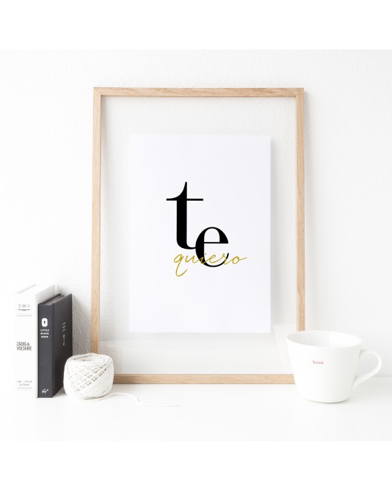 Zitat Poster: te quiero