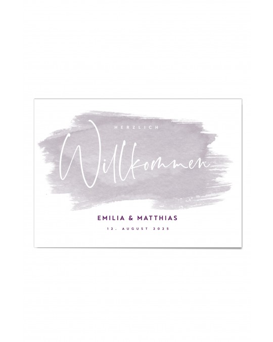 Willkommen Poster "Watercolor"