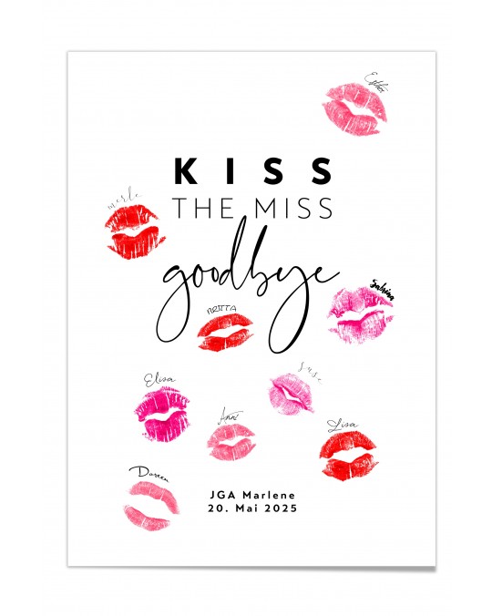 JGA-Poster "Kiss the miss goodbye II"