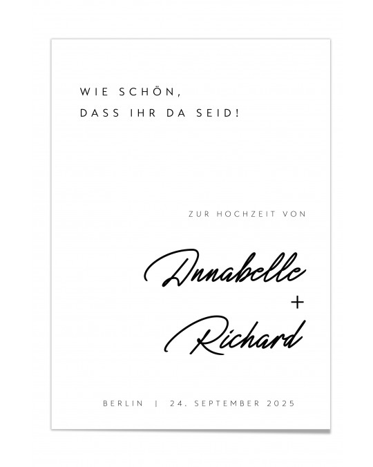 Willkommen Poster "Weiss"