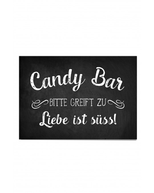 Candy Bar Poster "Vintage Tafel"