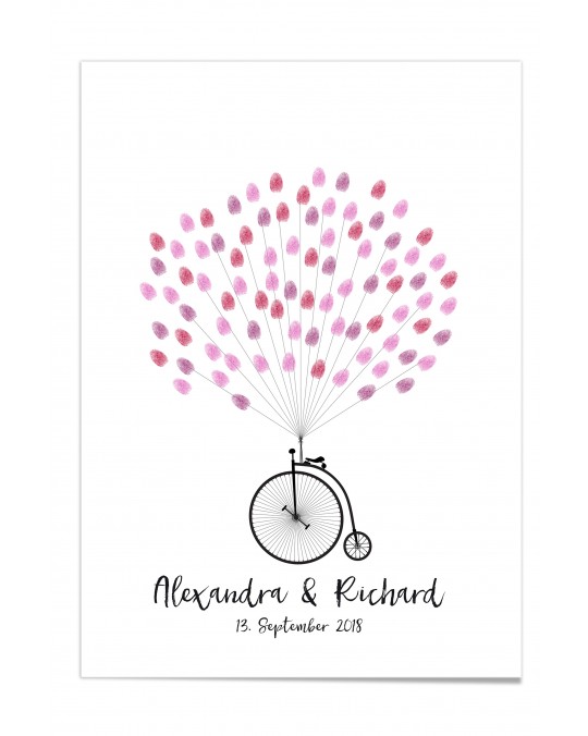 Fingerprint-Poster "Hochrad"