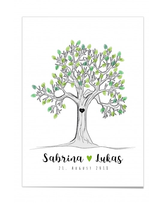 Fingerprint-Poster "Old Weddingtree"