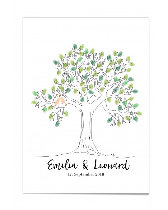Fingerprint-Poster "Weddingtree"