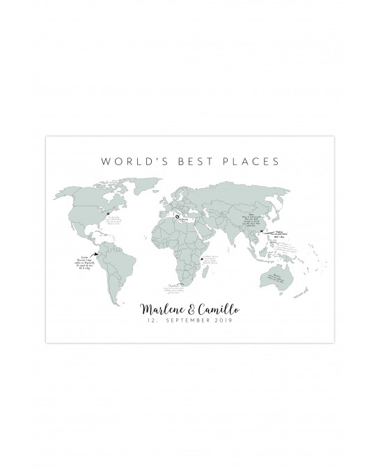 Gästebuch-Poster "Best Places"
