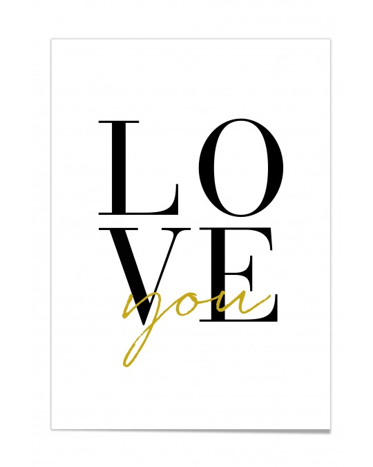 Zitat Poster "Love you"