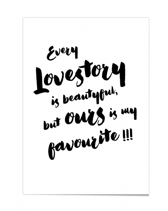 Zitat Poster "Every Lovestory"