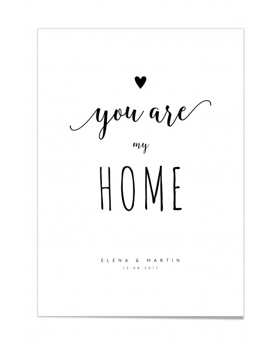 Zitat Poster "My Home"