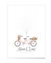 Fingerprint-Poster Tandem mit Blumen