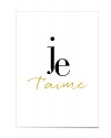 Zitat Poster "je t´aime"