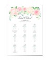 Tischplan zur Hochzeit "Rose"