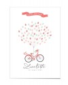 Fingerprint-Poster Fahrrad mit Blumen