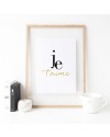 Zitat Poster "je t´aime"