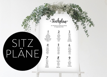 Sitzpläne zur Hochzeit